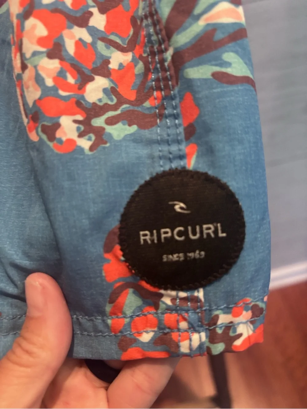 Rip Curl Blue Pineapple-Print Kids Swim Trunks